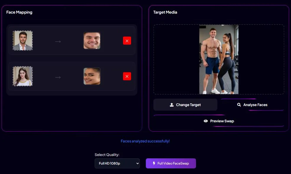 Multiple Face Swap Demo